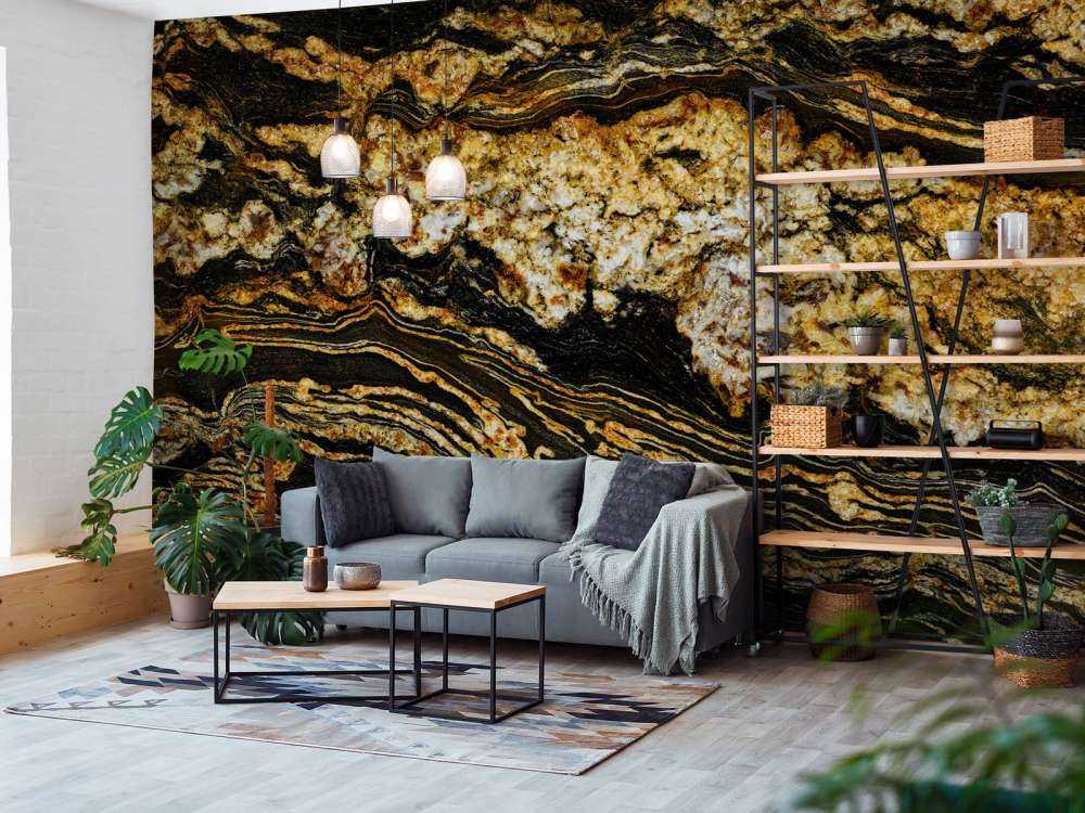 Black gold marble