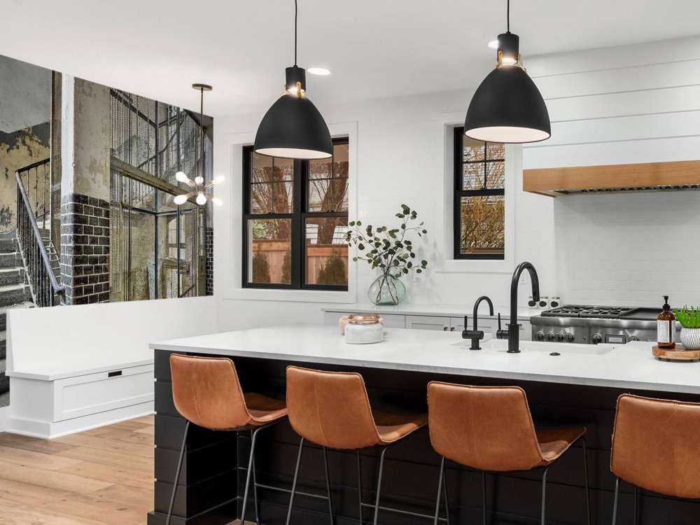 Old lift shaft with stairs