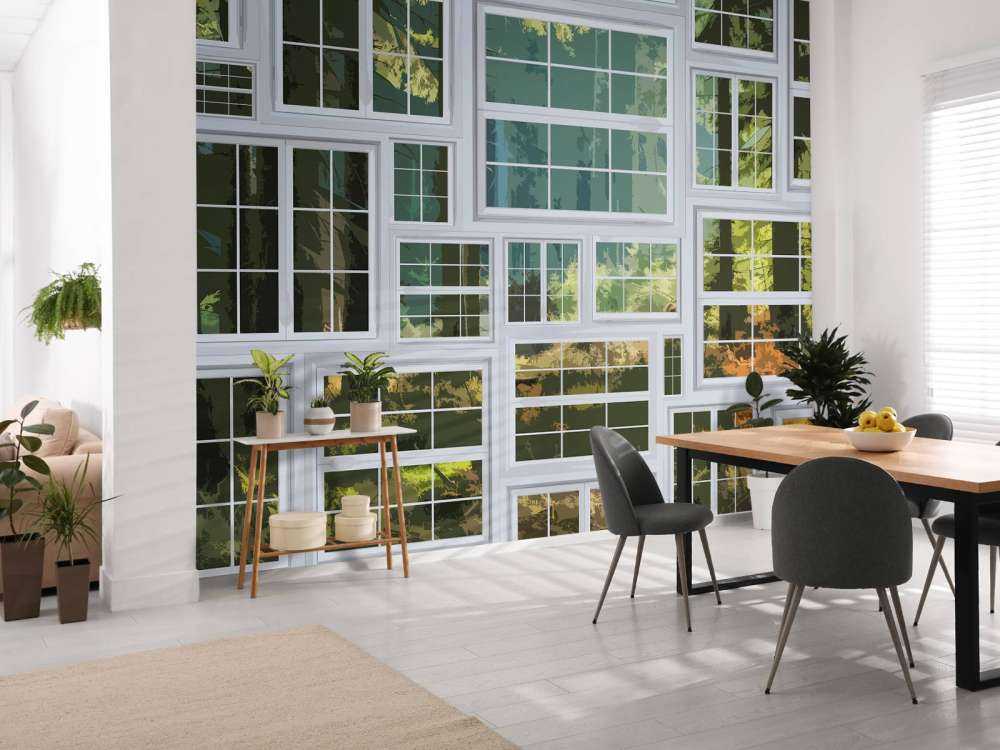 Getekend tuin uitzicht