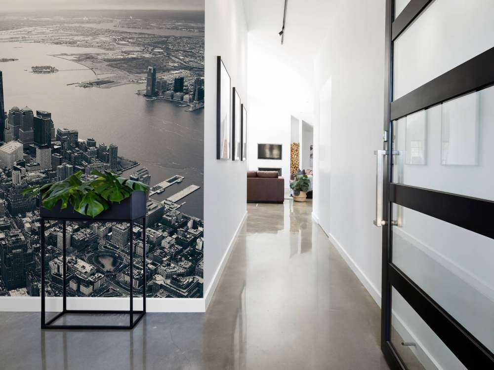 New York luchtfoto in zwart-wit