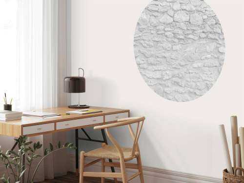 Light wall with rough bricks