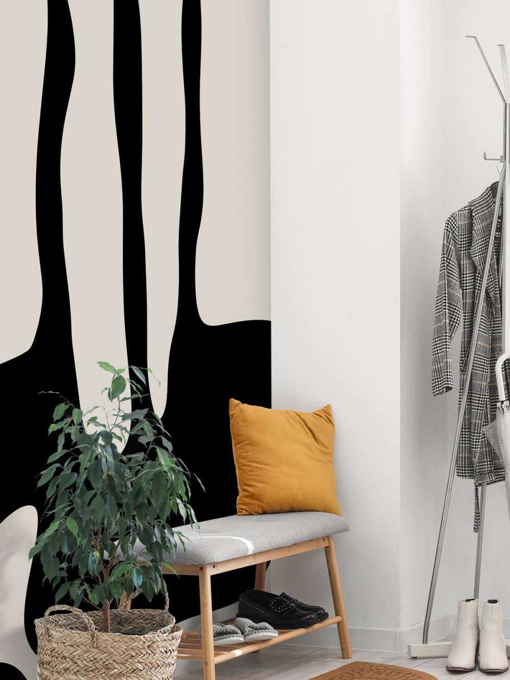 Abstracte vormen in zwart-wit