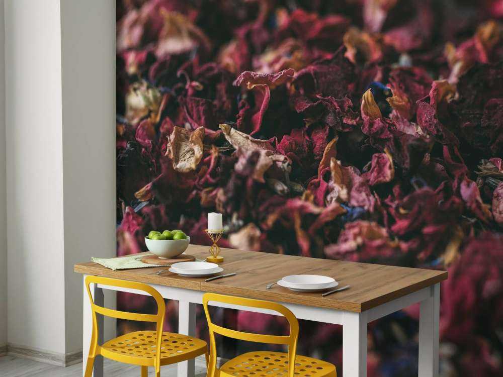 Opgedroogde bloemblaadjes