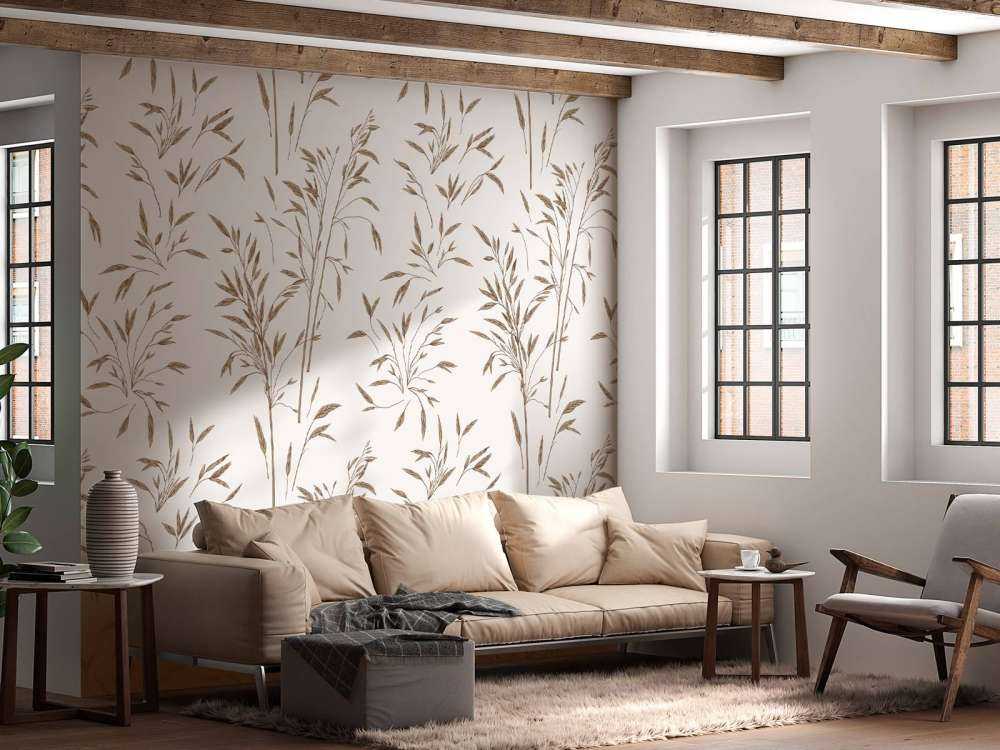 Bruine bloemen patroon
