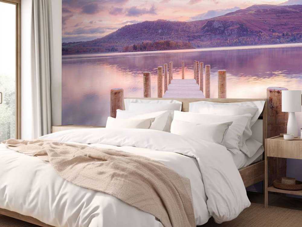 Wooden jetty at sunset