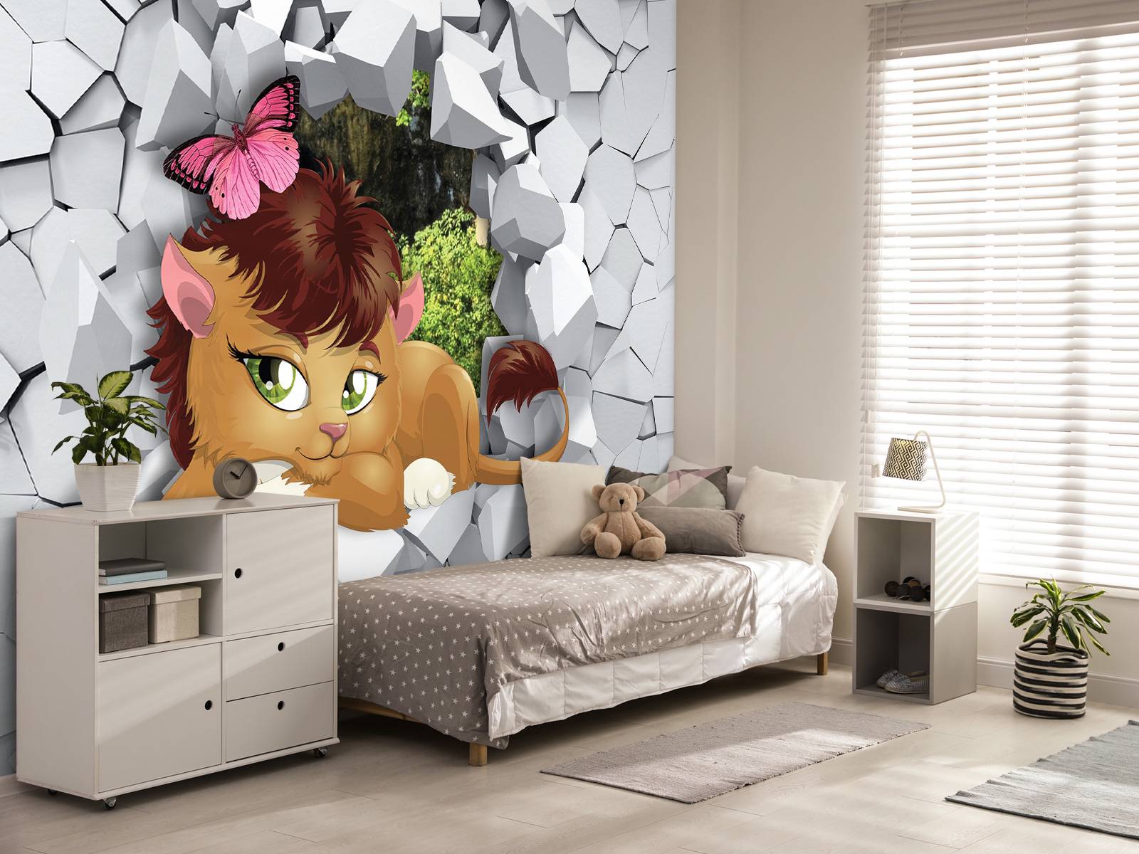 Lion in a wall