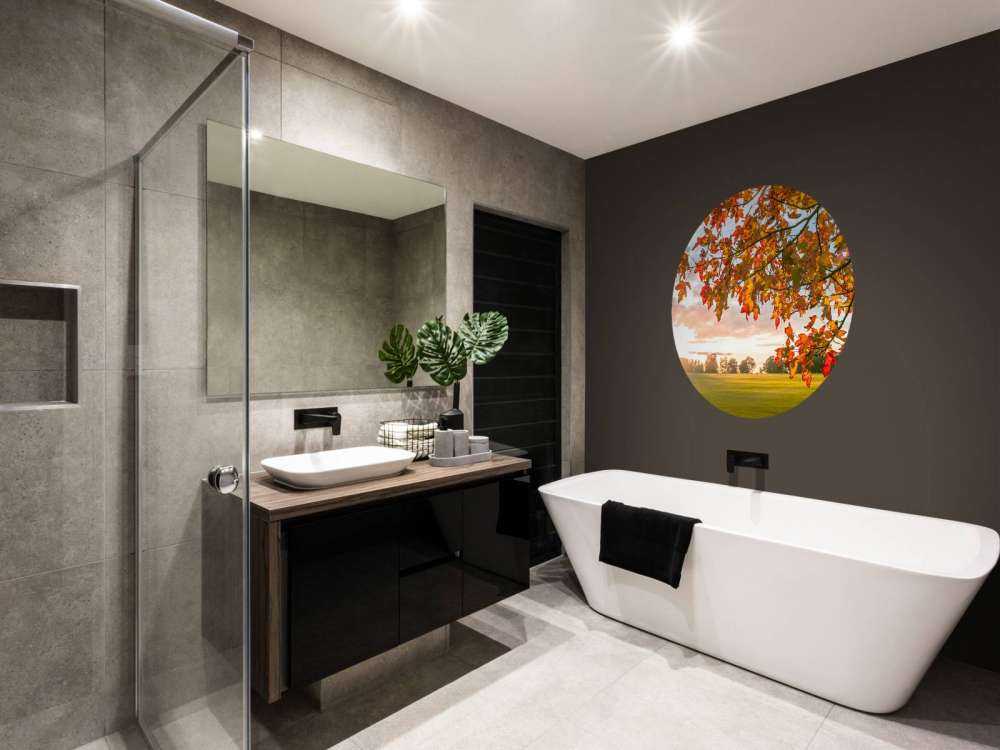 Autumn tree at sunset