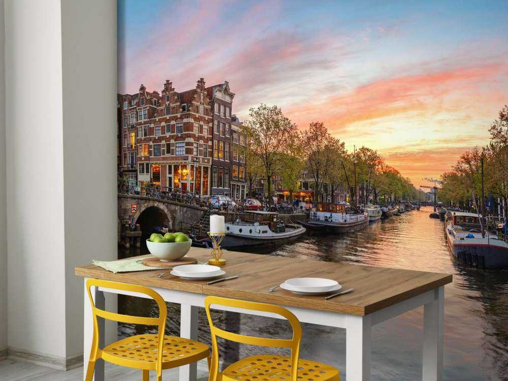 Zonsondergang in Amsterdam