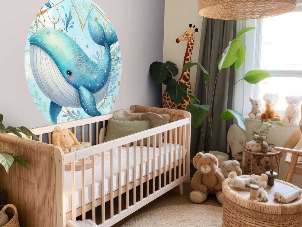 Magical whale in ocean dreams