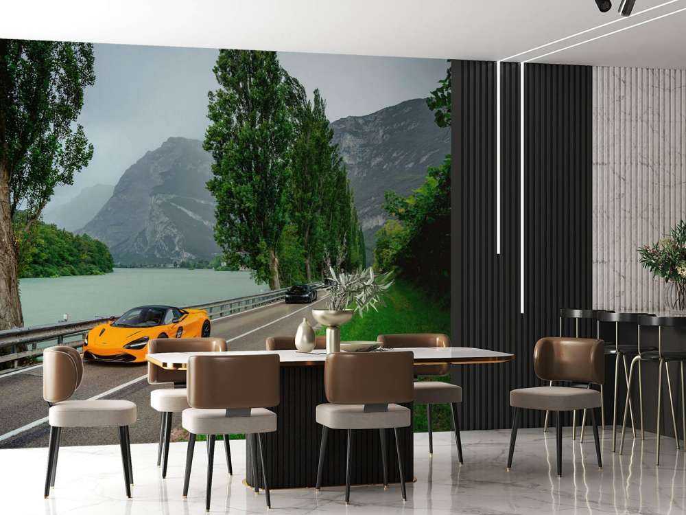 Ride through the Alps along the lake.