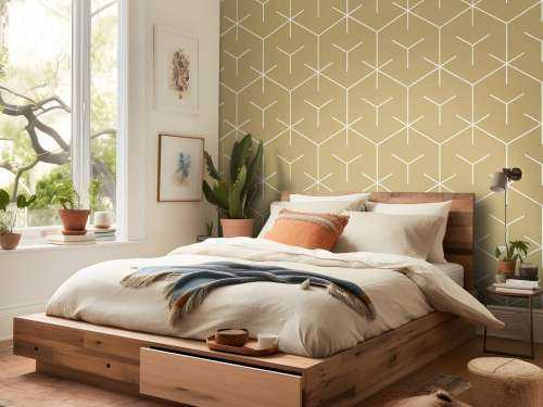 Geometric hexagons, gold