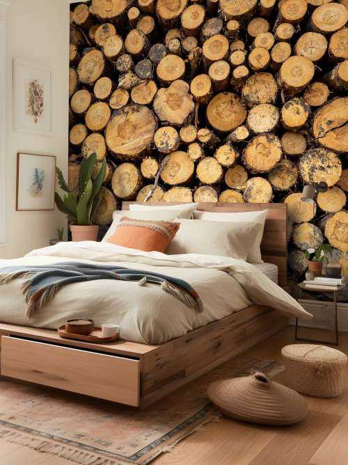 Stacked wood