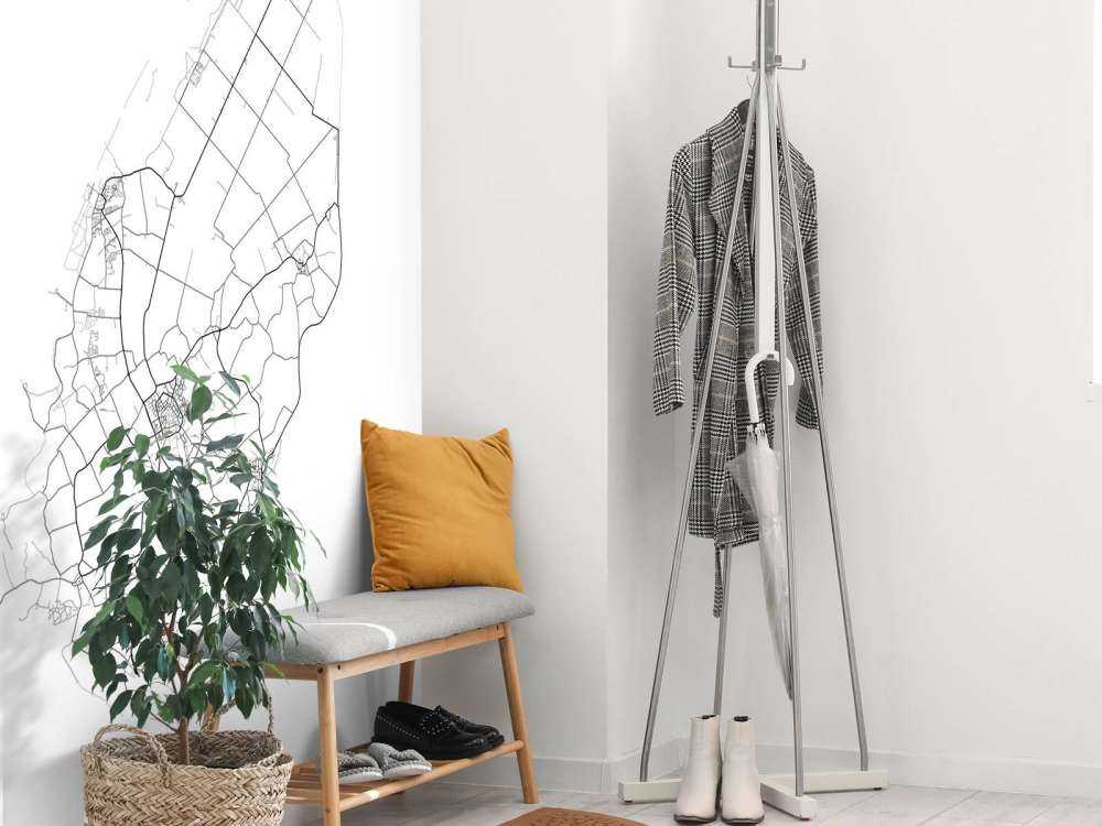 Plattegrond van Texel, wit