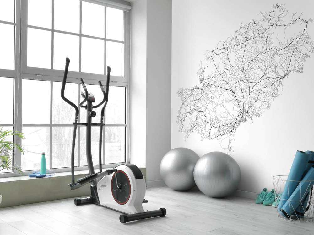 Plattegrond van Ibiza, wit 