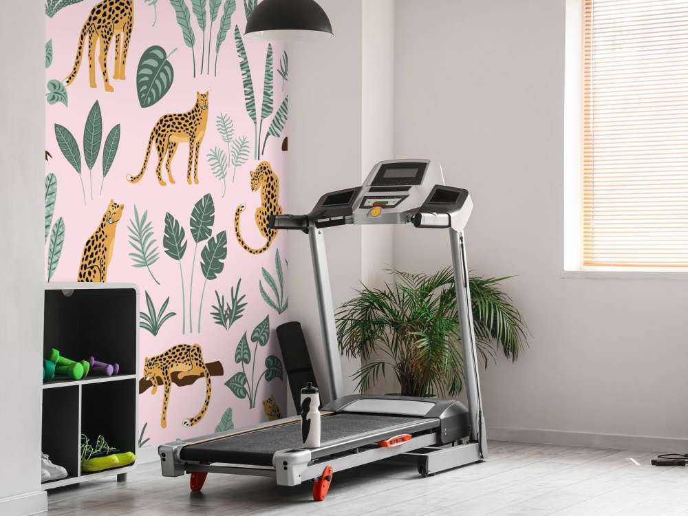 Luipaard patroon op een roze achtergrond