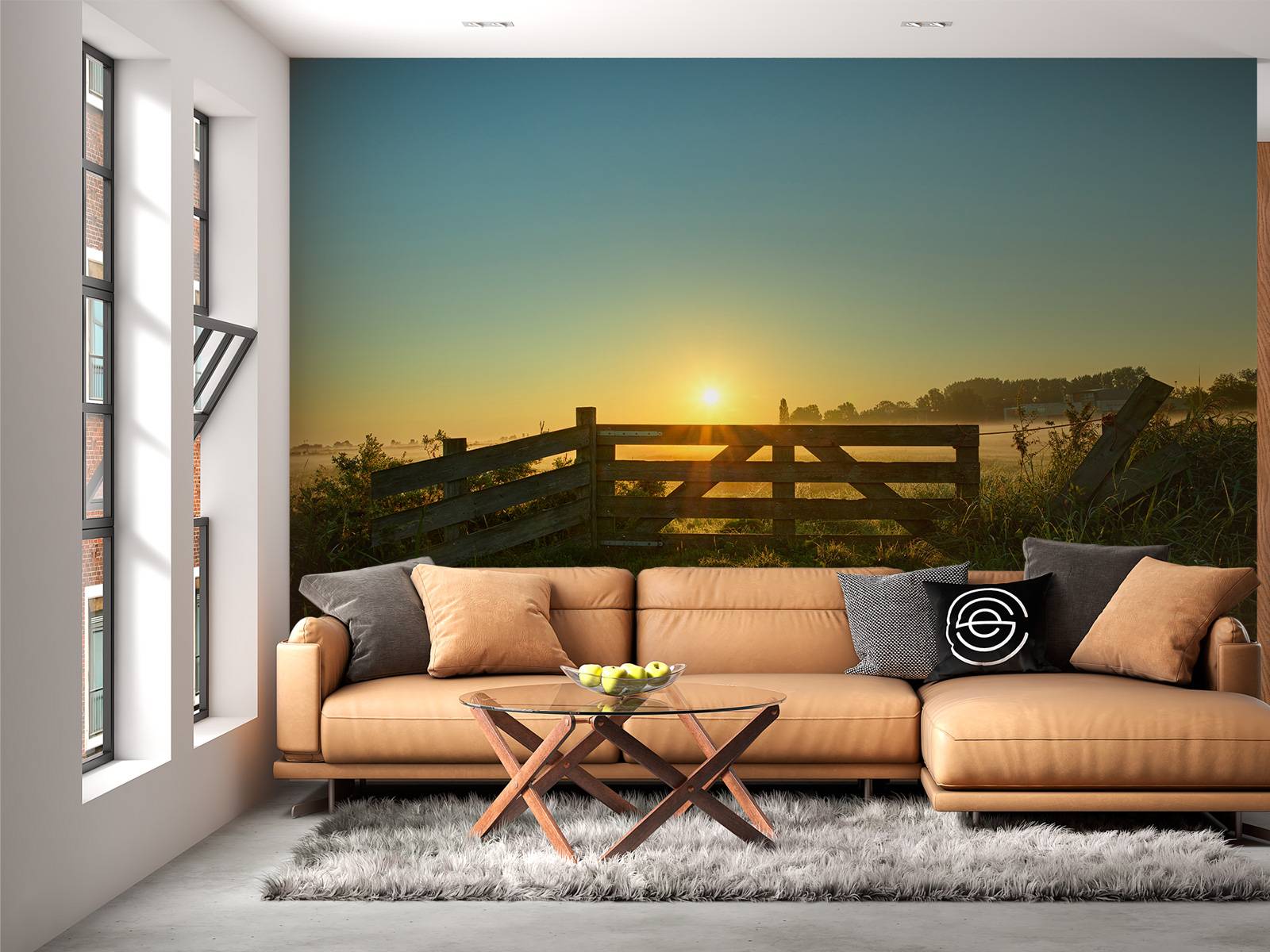 Fence at sunrise