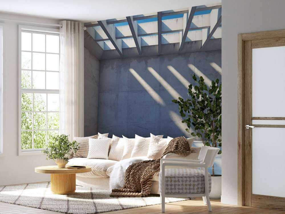 Empty space with open roof