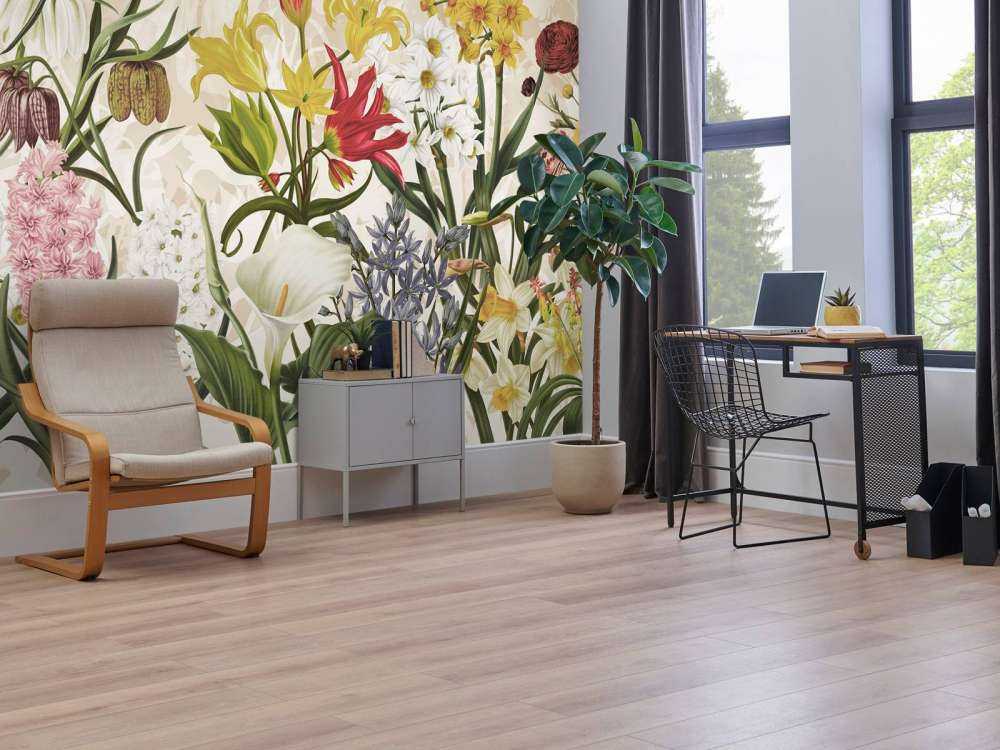 Spring Flowers - Warm Honey Beige