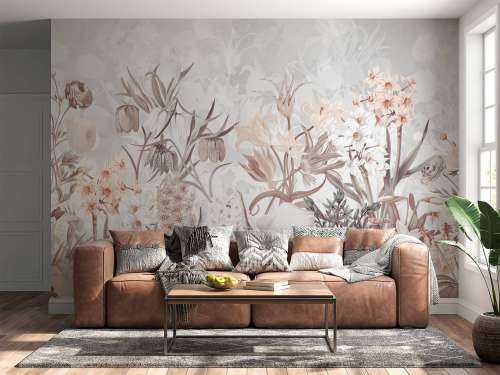Spring Flowers - Ethereal Gray