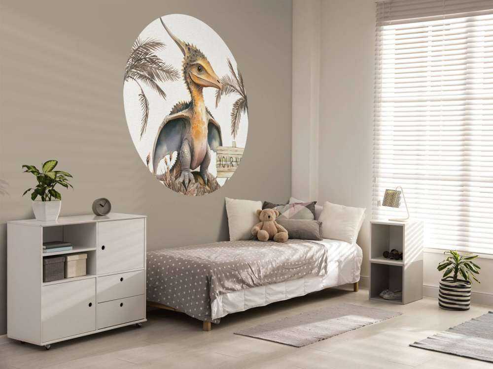 Baby pteranodon in the taupe jungle