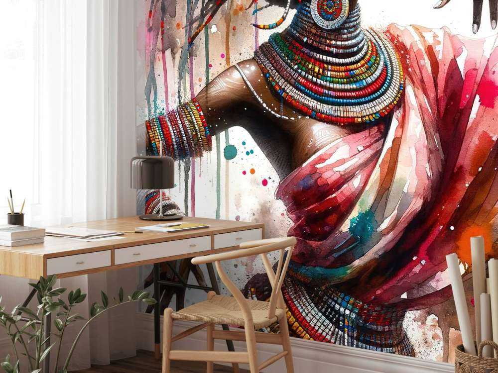 Watercolour African Dancer