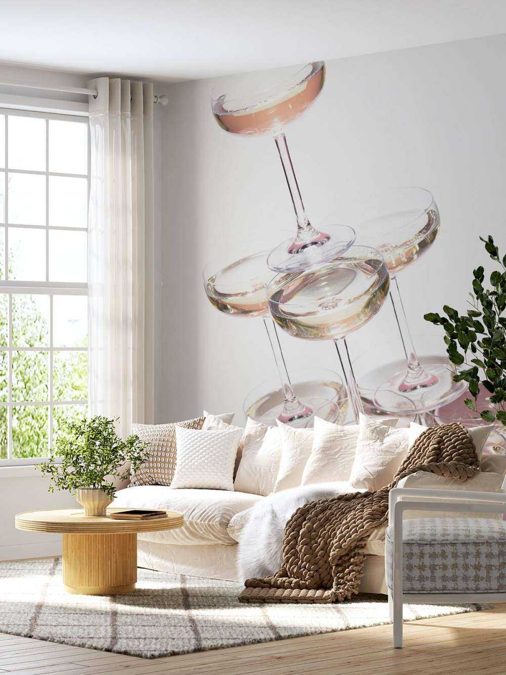 Champagne tower pink