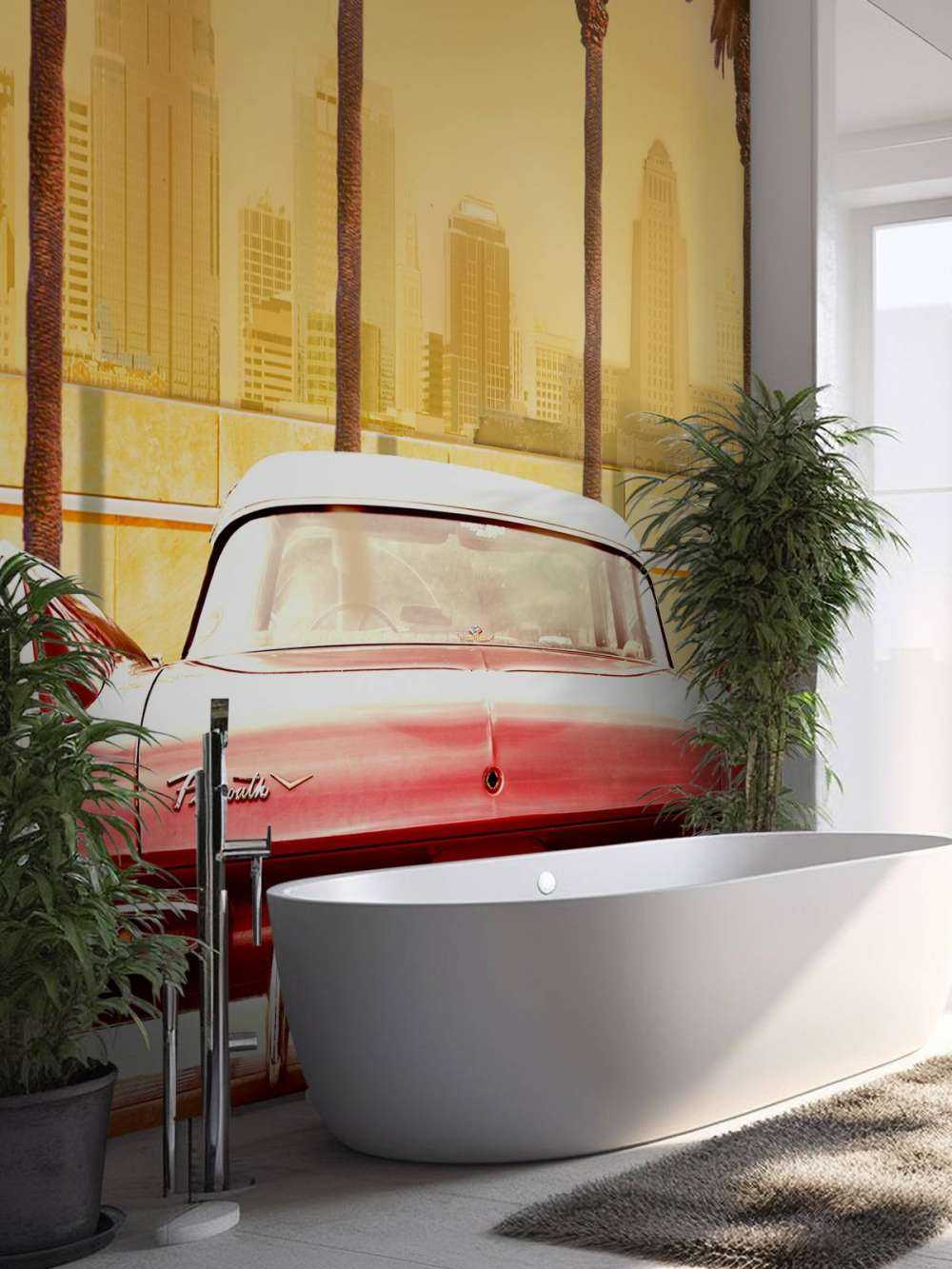 Plymouth savoy with palms
