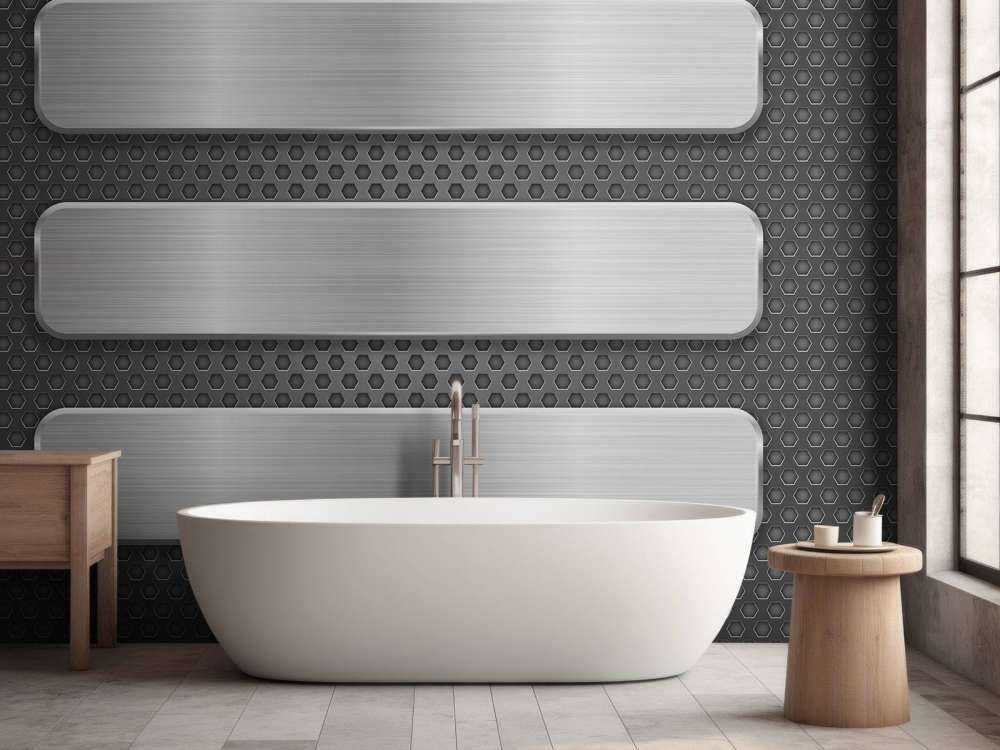 Metal background with plates