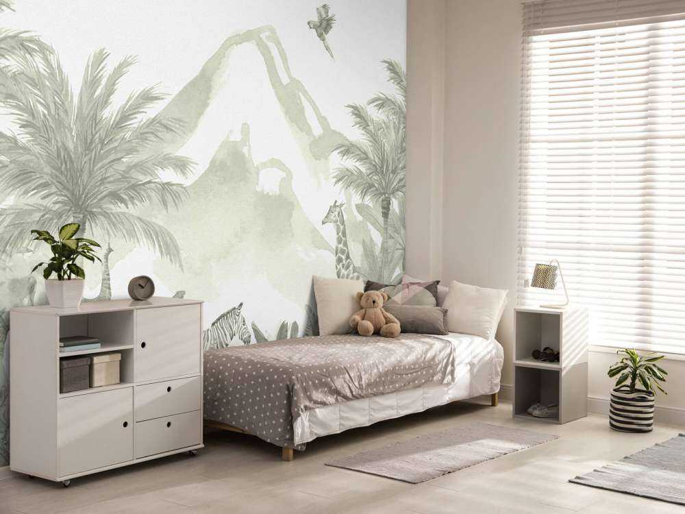 Jungle animals in green