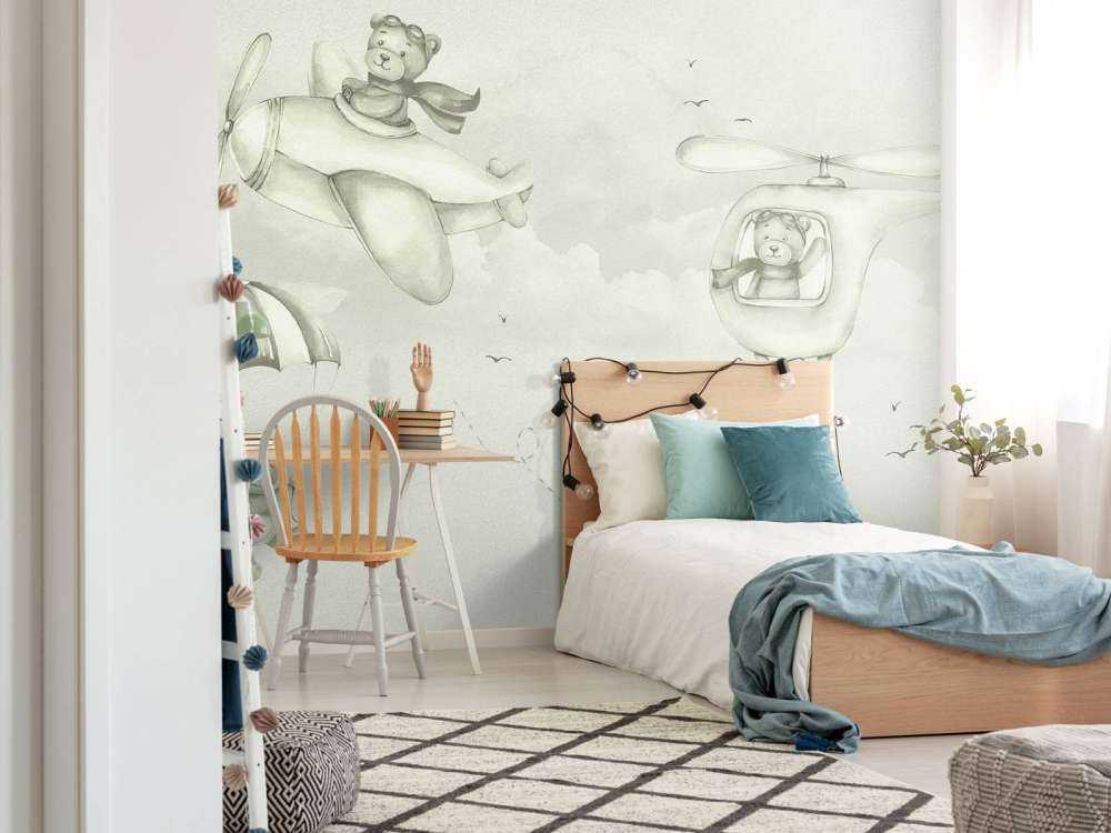 Bear pilots in green