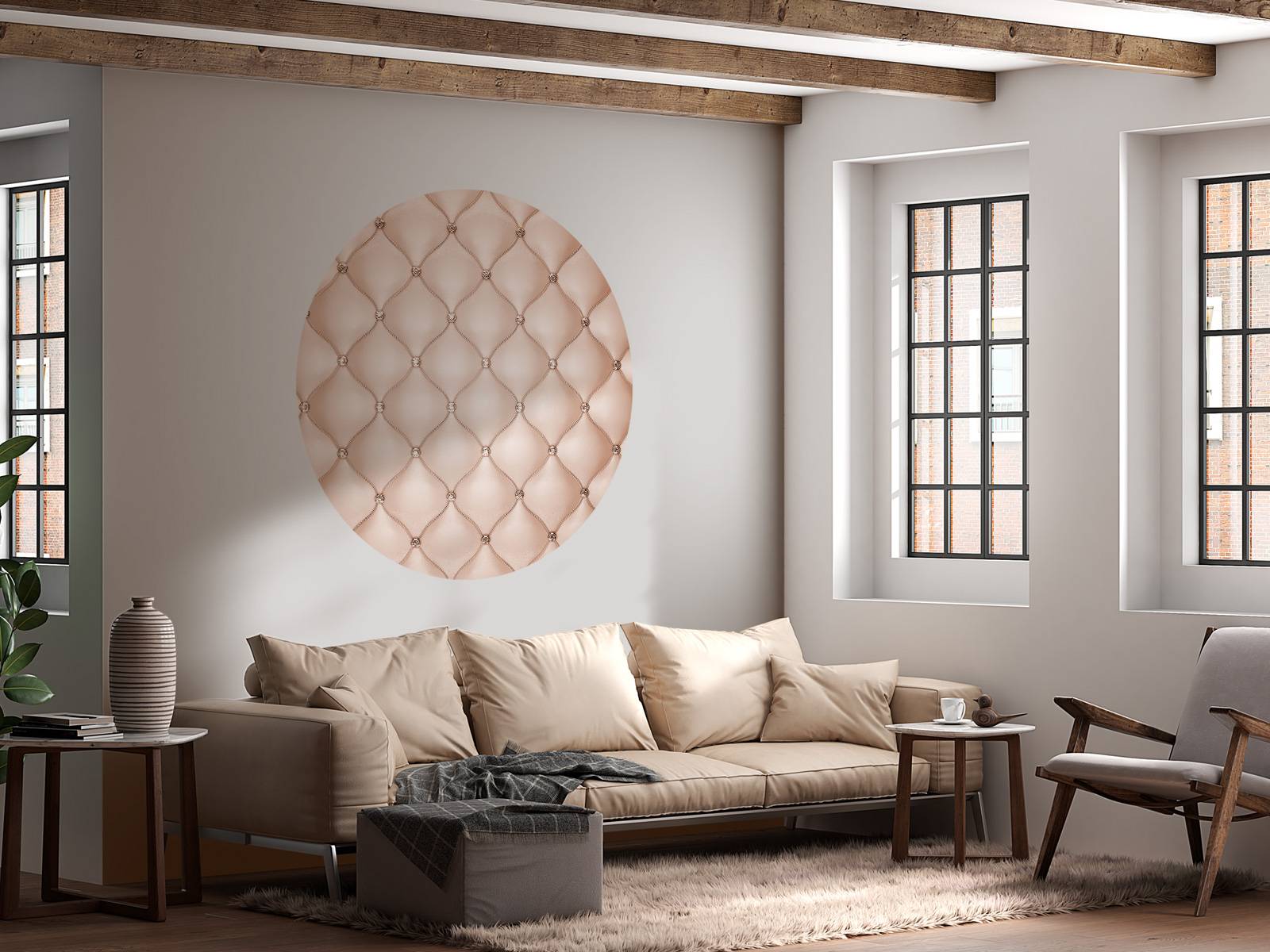 Chic pink caped wall