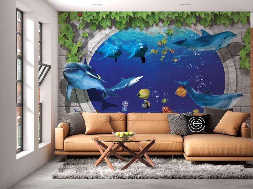 Dolphins through the wall