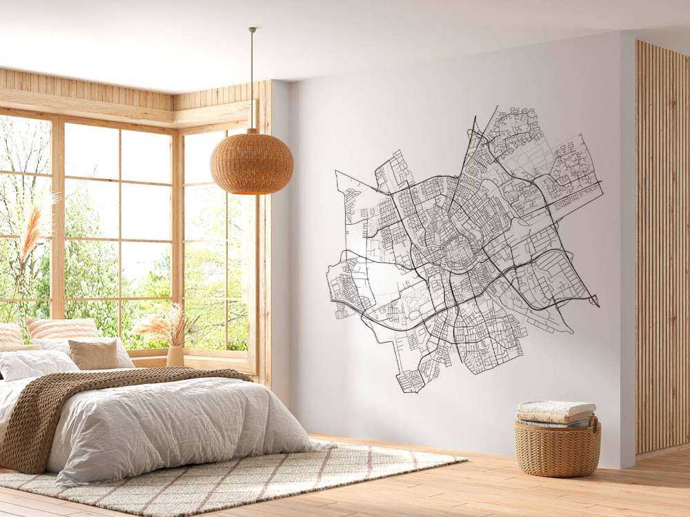 Map of Groningen, white