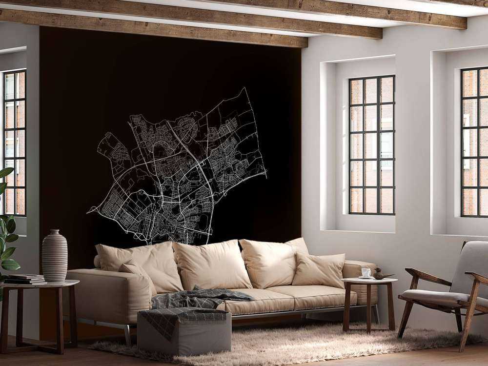 Map of Den Bosch, black