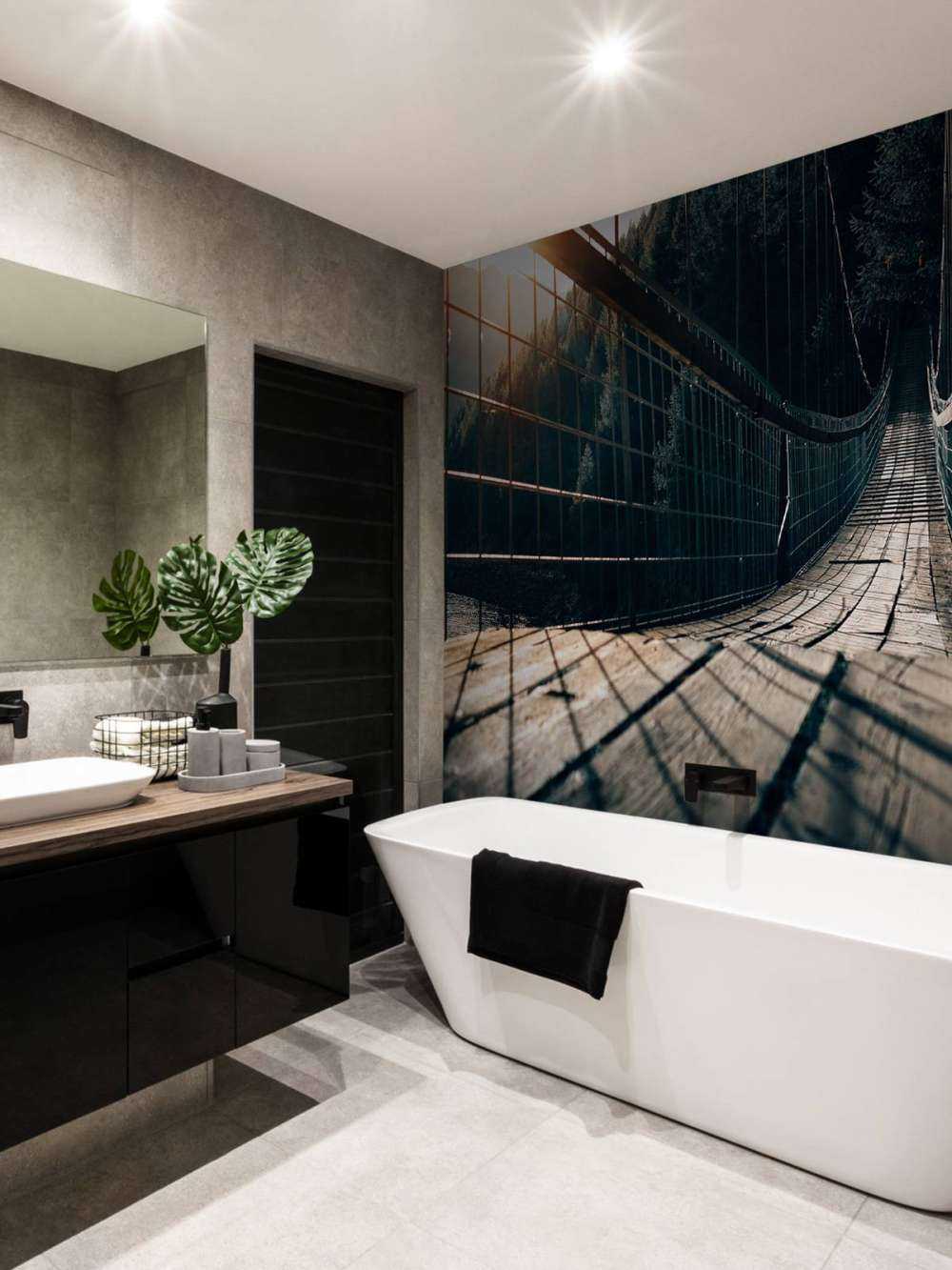 Steel suspension bridge