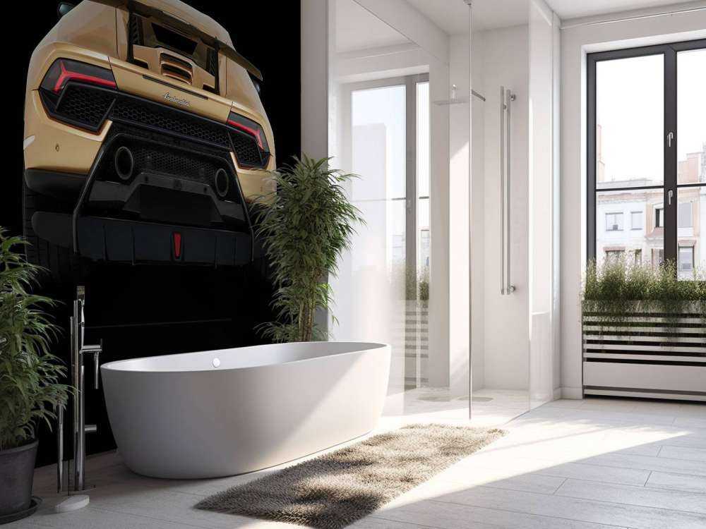 Lamborghini Huracán - Rear view, black