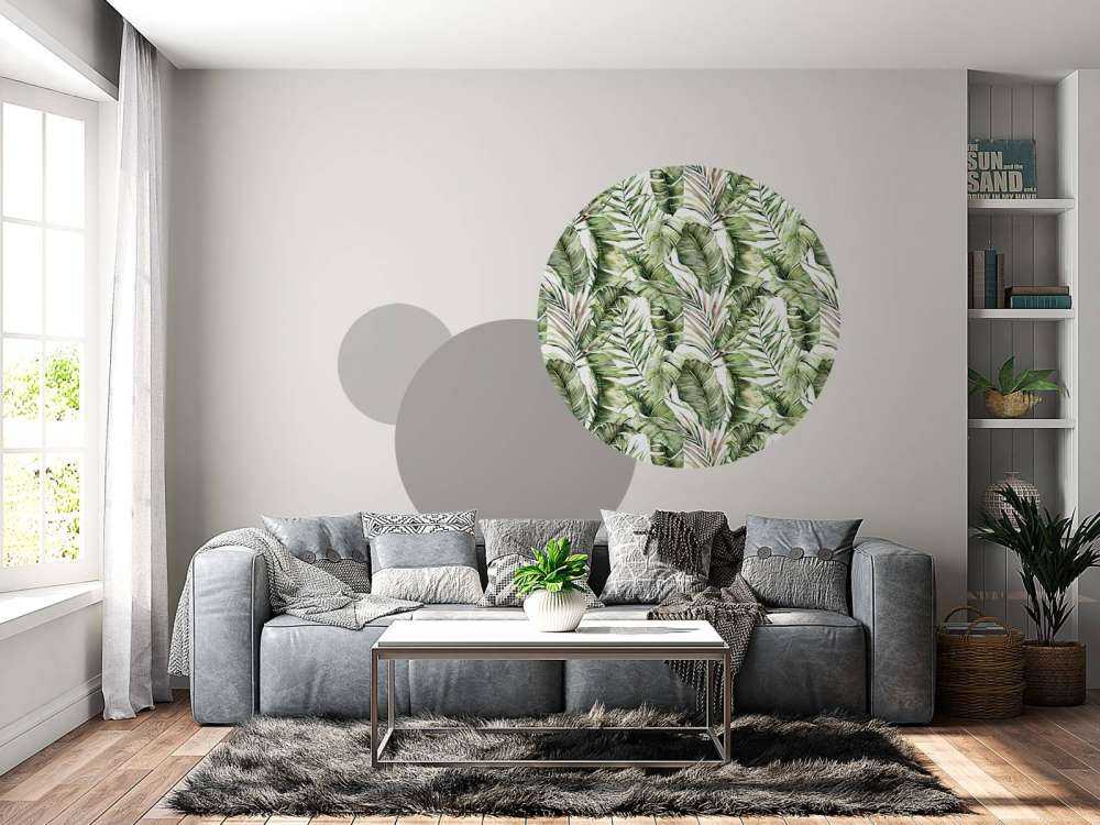 Green palm leaf pattern