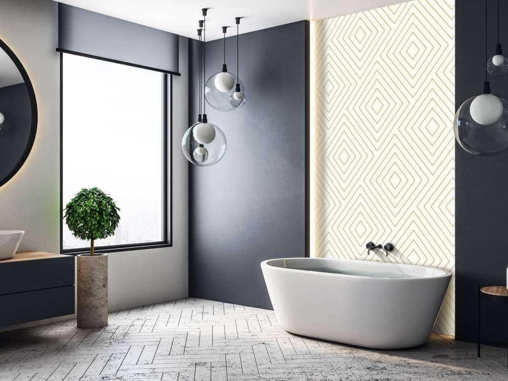 Chevron pattern, white