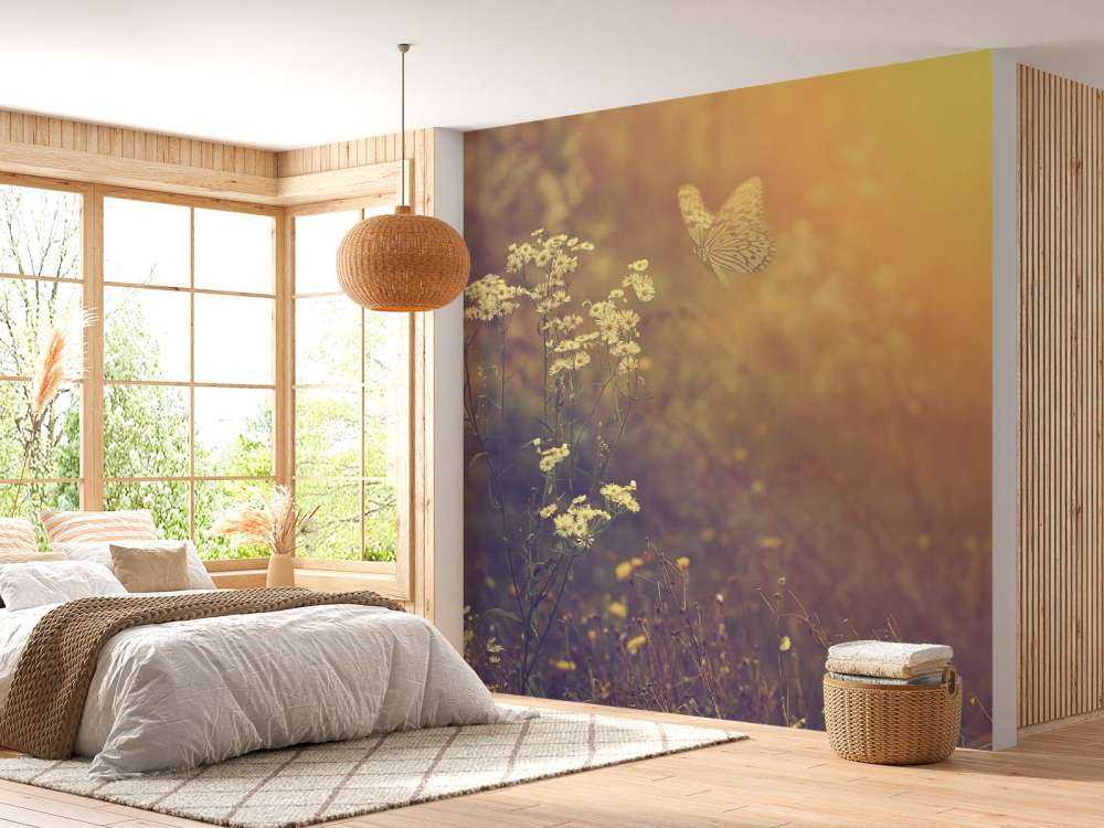 Butterfly with flowers