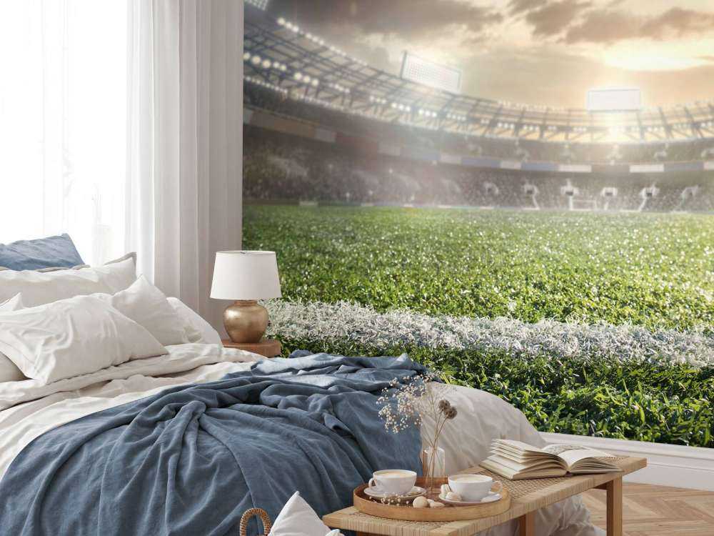 Stadium with artificial turf