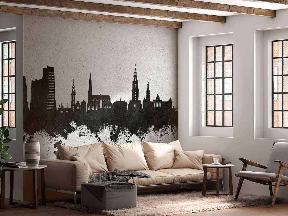 Watercolor skyline, Groningen