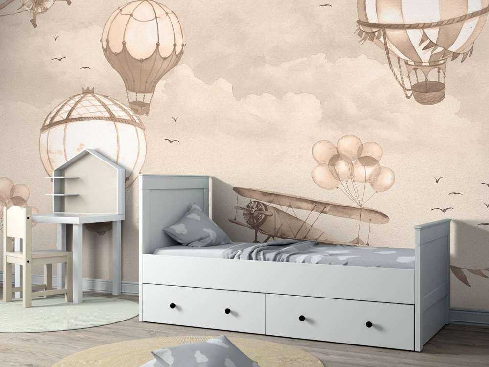 Sky Balloons in taupe
