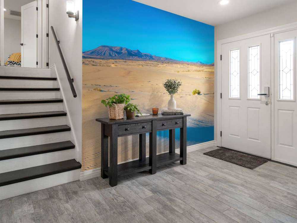 Sunrise over sand dunes