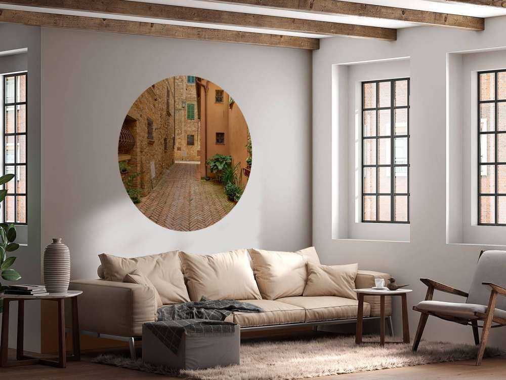 Street with plants and flowers