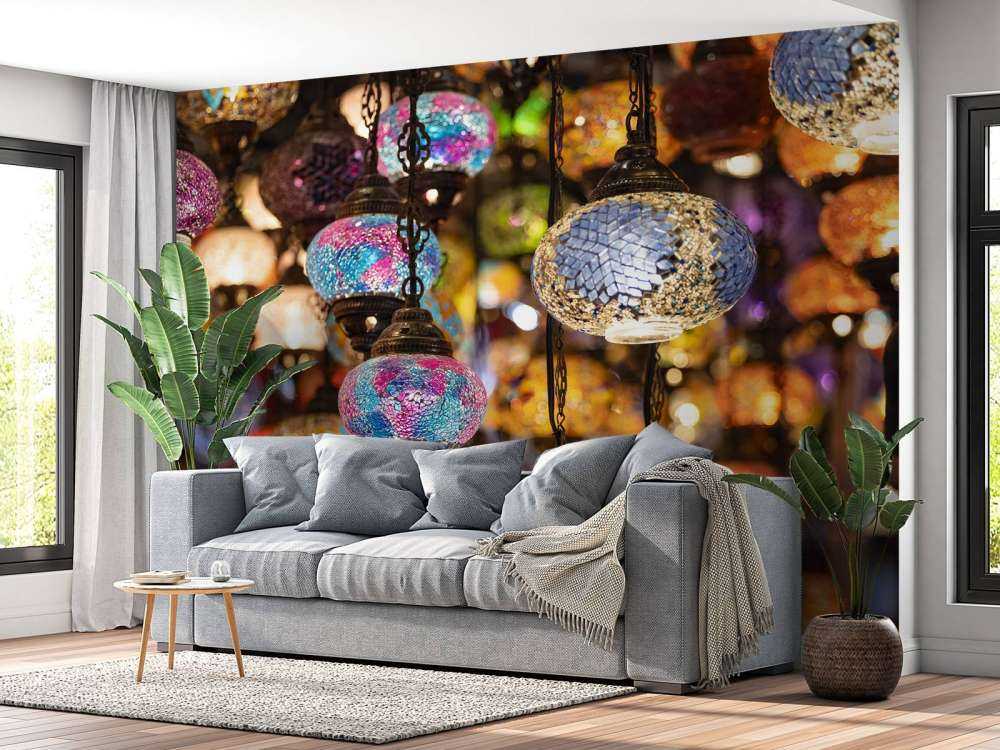 Color full glass lamps