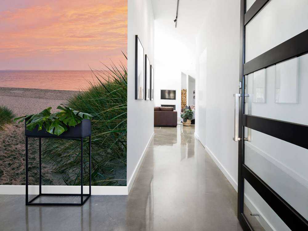 Dune passage with sunrise