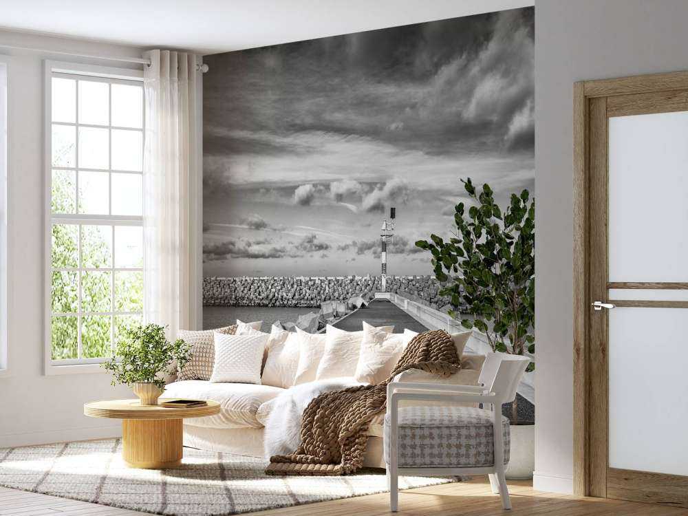 Quay wall of the marina of Cadzand Bad 