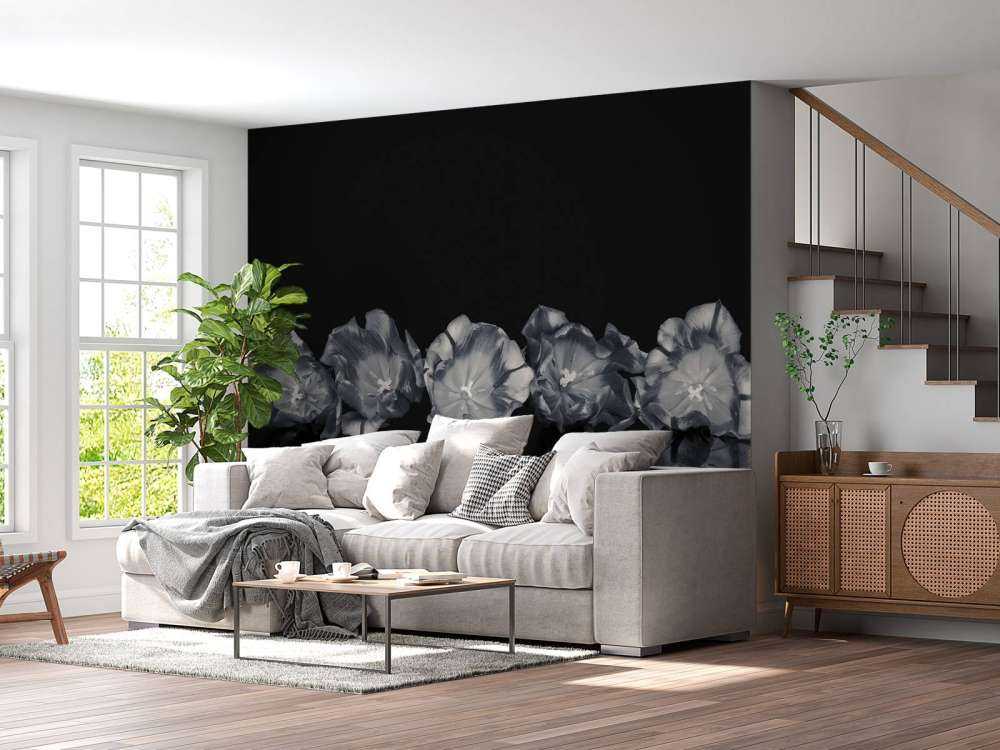 Bloemen in het zwart-wit