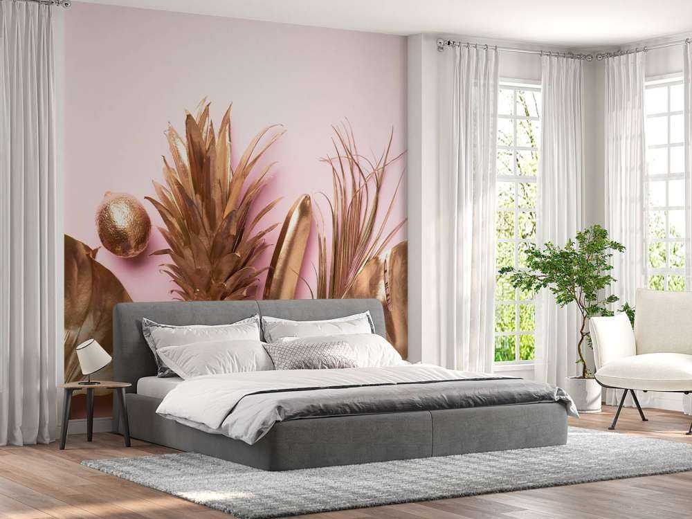 Goud fruit en bladeren