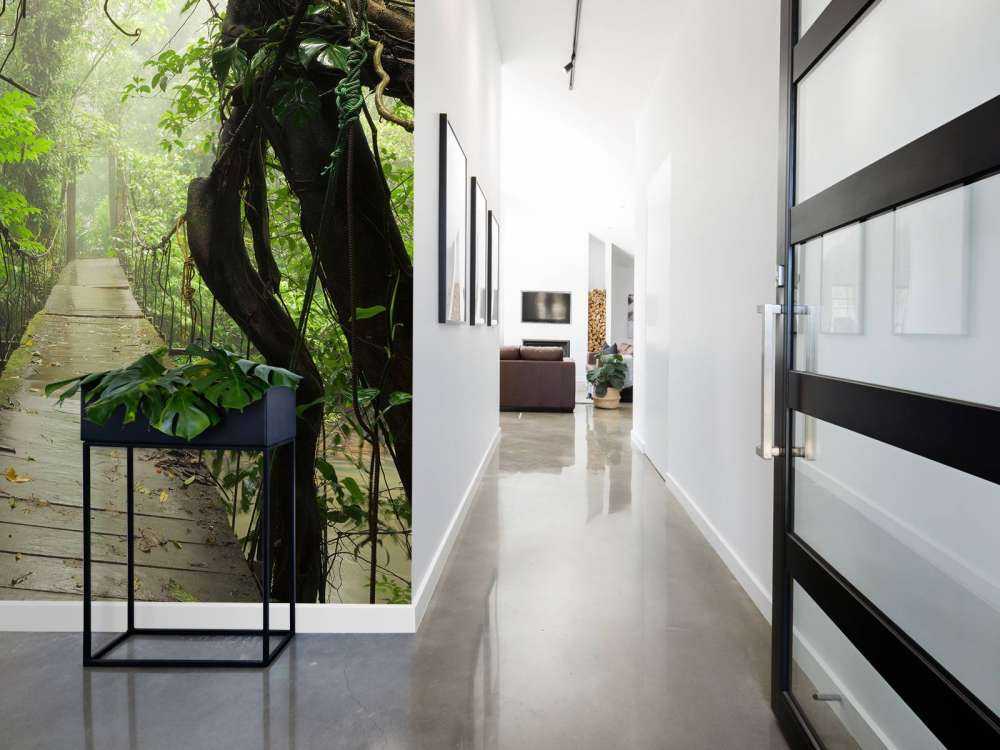 Bridge with wooden planks